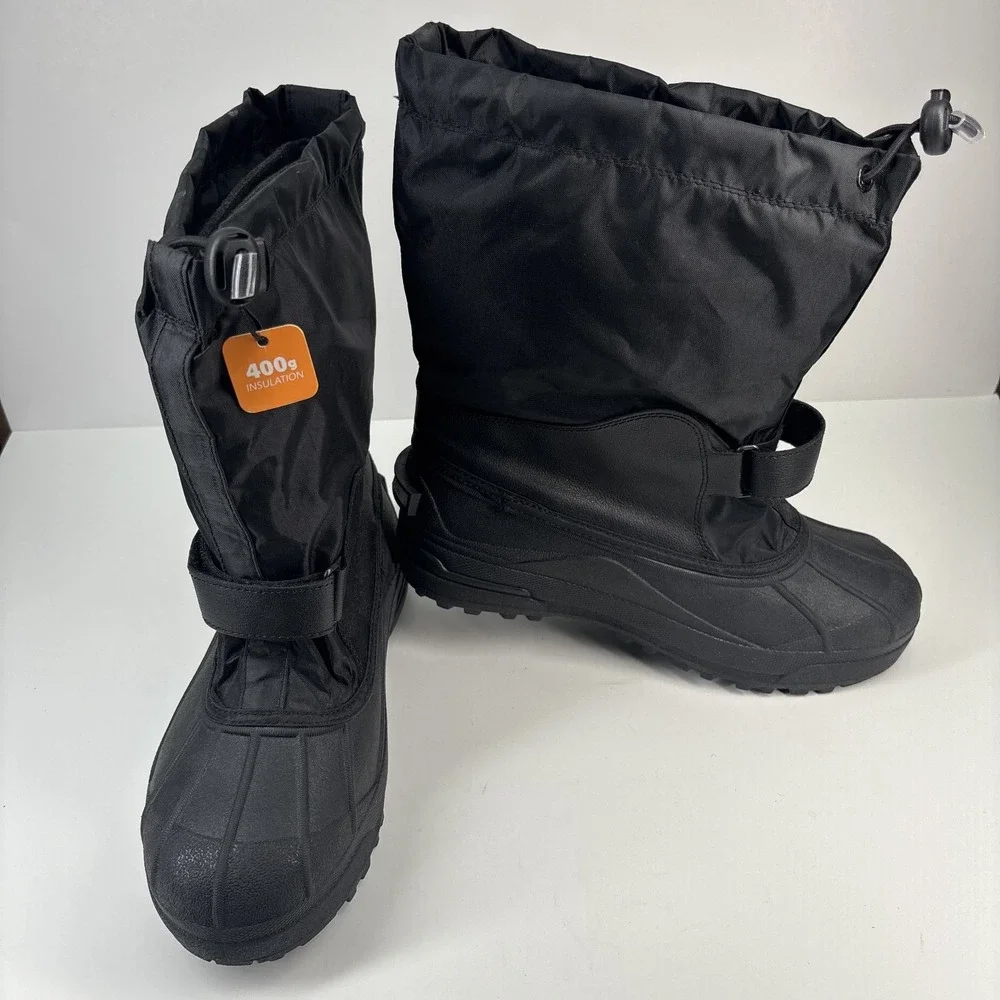Columbia Powderbug Forty Youth US 7 Black Waterproof Winter Snow Boots Insulated